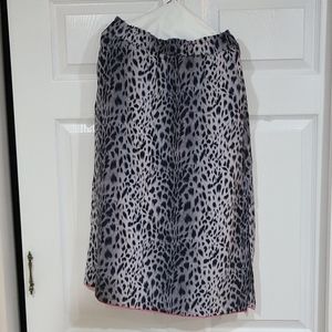 JET by John Eshaya Cheetah Print Skirt Gray - NWT